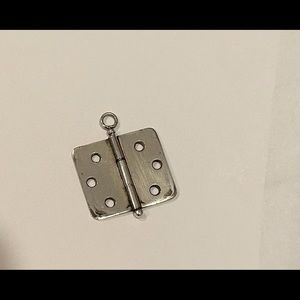 Unique sterling sliver hinge pendant